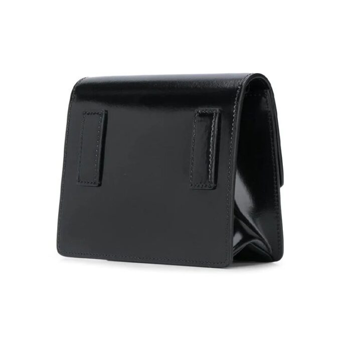 20 Jitney0.7 Series Graffiti Printing Cortex LOGO Metallic Small Black Messenger Bag