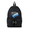 20 Logo Slogan Alphabet Printing Industrial Style Multiple Pockets Backpack Schoolbag