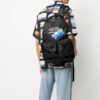 20 Logo Slogan Alphabet Printing Industrial Style Multiple Pockets Backpack Schoolbag
