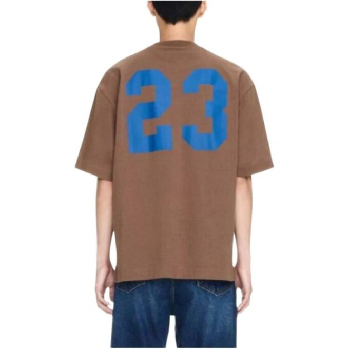23 Varsity Skate Cotton T-Shirt “Brown White”