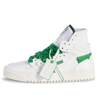 3.0 Off Court Leather Sneakers “White Green”