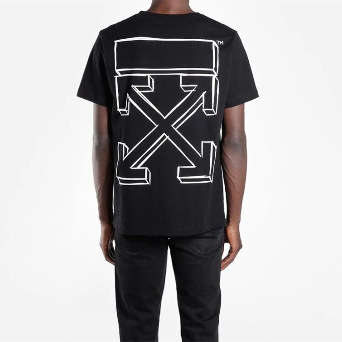 3D Arrow Short Sleeve Ordinary Version Black