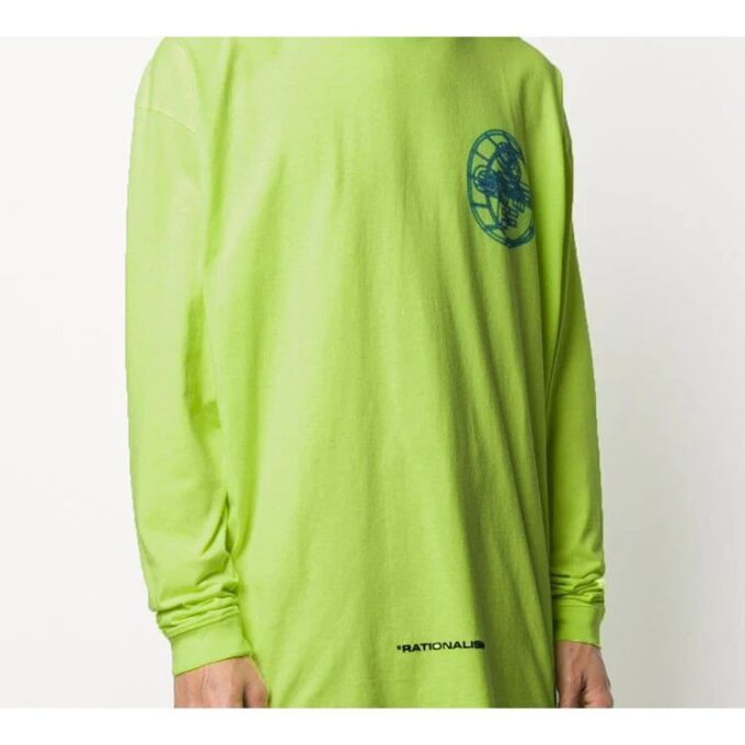 3D Logo Printing Long Sleeve Men Yellow