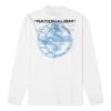 3D Logo Printing Round Neck Long Sleeves Unisex White