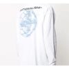 3D Logo Printing Round Neck Long Sleeves Unisex White
