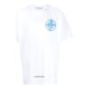 3D Off Printing Casual Short Sleeve White