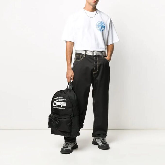3D Off Printing Casual Short Sleeve White
