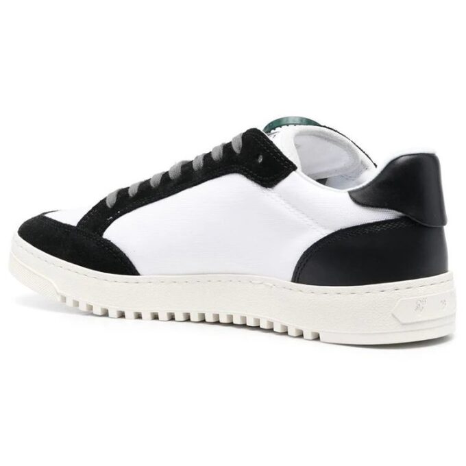 5.0 Panelled Low-Top Sneakers “Black White”