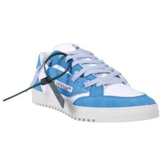 5.0 Panelled Low-Top Sneakers “Blue White”