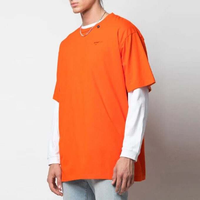 Abstract Arrows Embroidery Short Sleeve Oversize