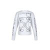 Abstract Arrows Sweatshirt Arrow Long Sleeves Pullover White