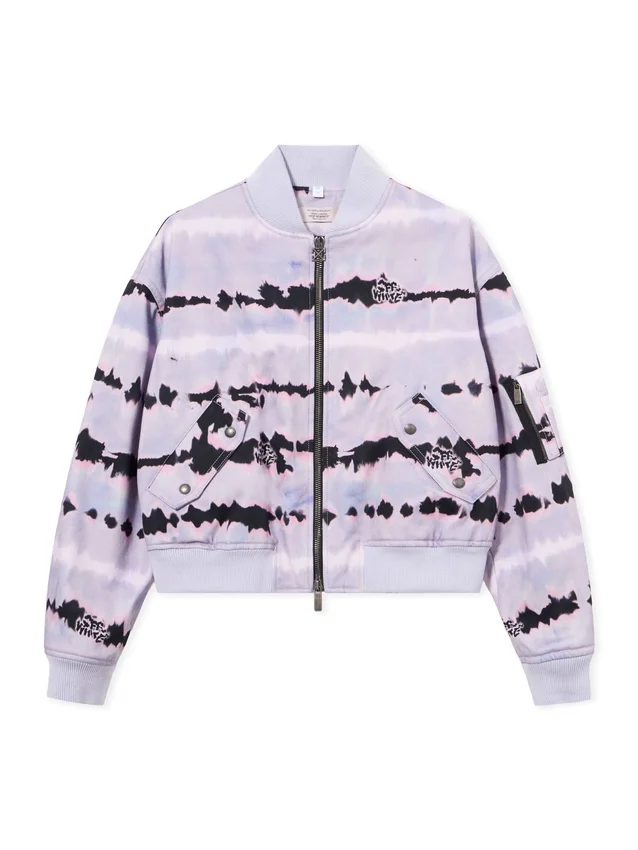 All-over Tie-dye Cropped Bomber All-over Tie-dye Cropped Bomber