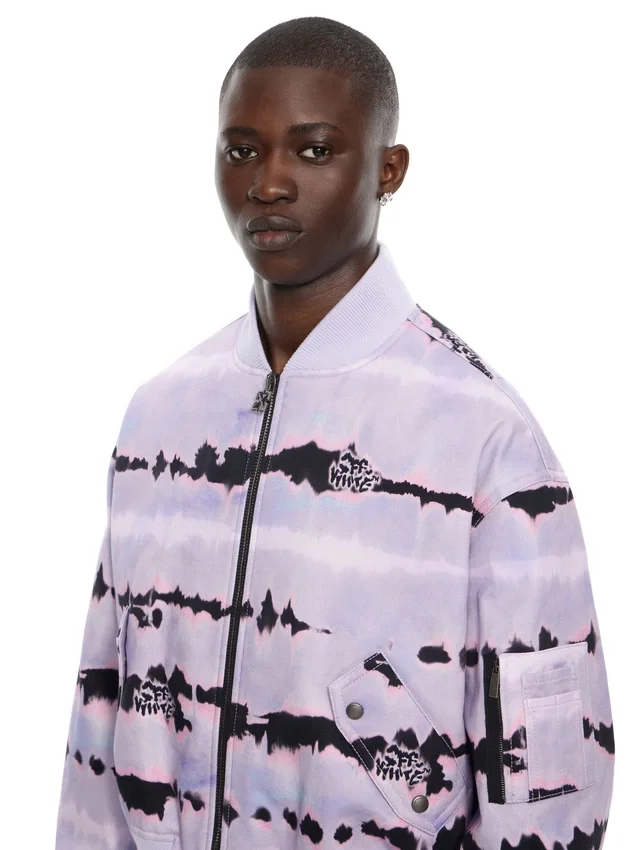 All-over Tie-dye Cropped Bomber All-over Tie-dye Cropped Bomber