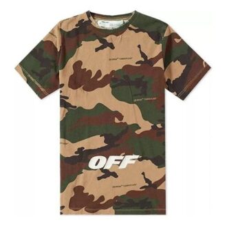 Alphabet Embroidered Short Sleeve Unisex Camouflage