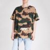 Alphabet Embroidered Short Sleeve Unisex Camouflage