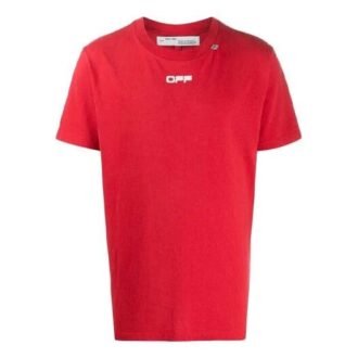 Alphabet Logo Pattern Short Sleeve Version Red