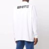 Alphabet Logo Printing Long Sleeves Loose Fit White