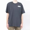 Alphabet Logo Printing Short Sleeve Loose Fit Navy Blue