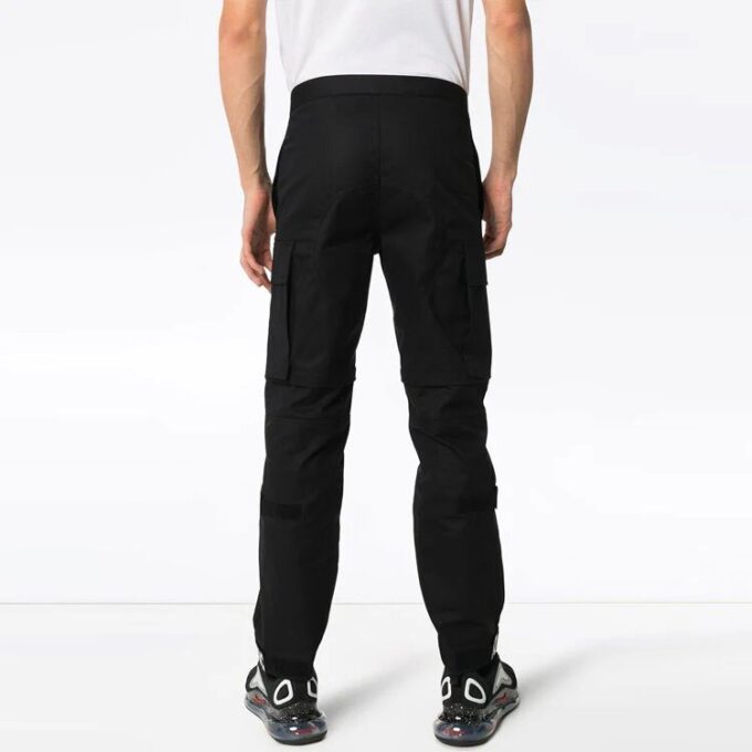 Alphabet Pattern Detachable Casual Long Pants Ordinary Version Black