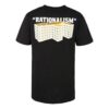 Alphabet Pattern Printing Round Neck Short Sleeve Black