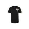 Alphabet Pattern Printing Round Neck Short Sleeve Black