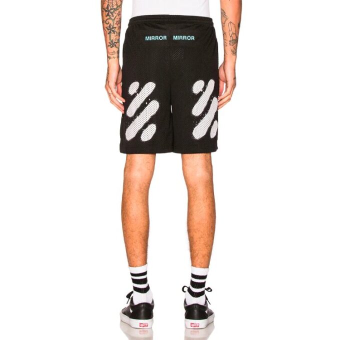Alphabet Printing Casual Shorts Black