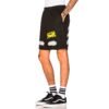 Alphabet Printing Casual Shorts Black