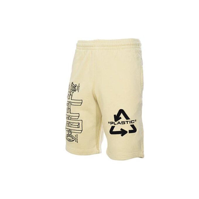 Alphabet Printing Logo Casual Shorts Version Yellow