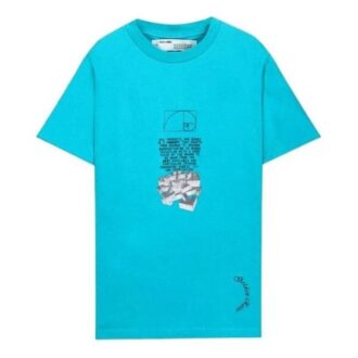 Alphabet Printing Short Sleeve Blue