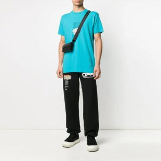 Alphabet Printing Short Sleeve Blue