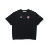 Apple Printing Arrow Short Sleeve Loose Fit Black