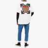 Apple Printing Short Sleeves Relaxed Fit Mens White