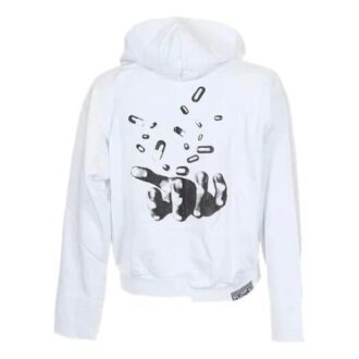 Applique Hooded Sweater Unisex White
