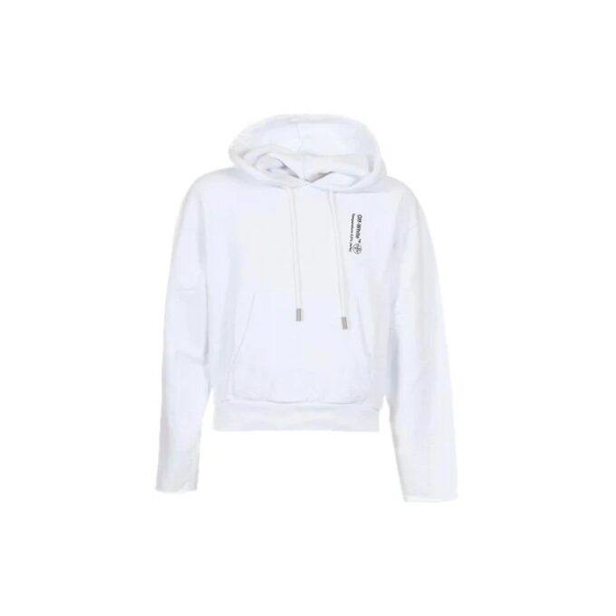 Applique Hooded Sweater Unisex White