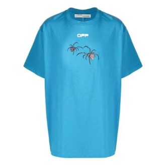 Arachno Arrow Print Printing Short Sleeve Loose Fit Blue