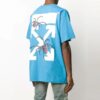 Arachno Arrow Print Printing Short Sleeve Loose Fit Blue