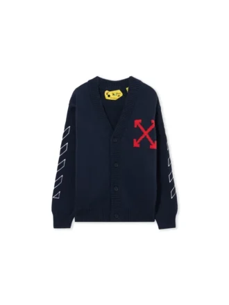 Arrow Diagonal Knit Cardigan
