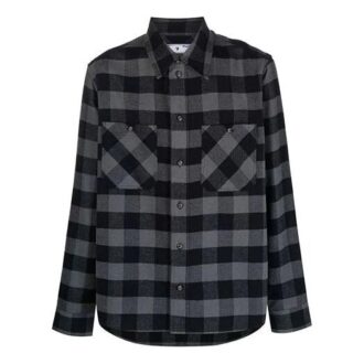 Arrow flannel Plaid Long Sleeves Shirt Version Black