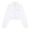 Arrow Glowing Flower Crop Zip Jacket