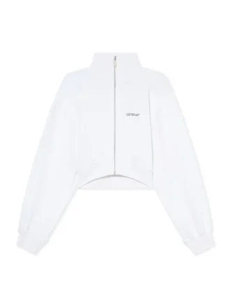 Arrow Glowing Flower Crop Zip Jacket