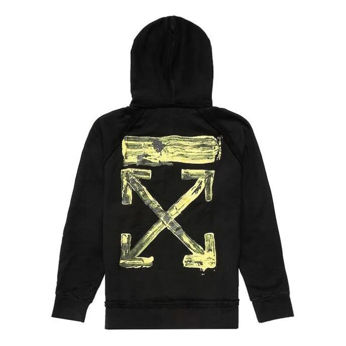 Arrow Gradient Drawstring Loose Fit Black