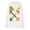Arrow Gradient Drawstring Loose Fit White