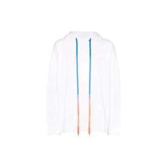 Arrow Gradient Drawstring Loose Fit White
