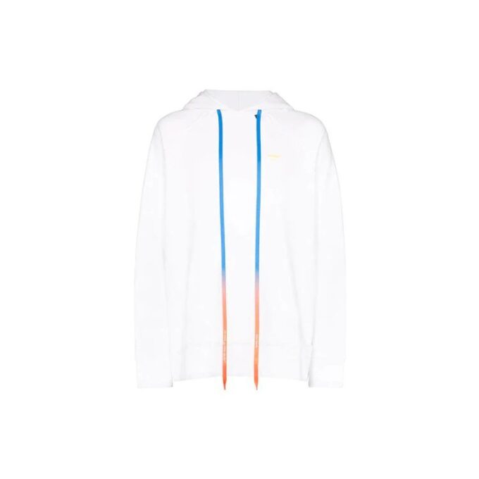 Arrow Gradient Drawstring Loose Fit White