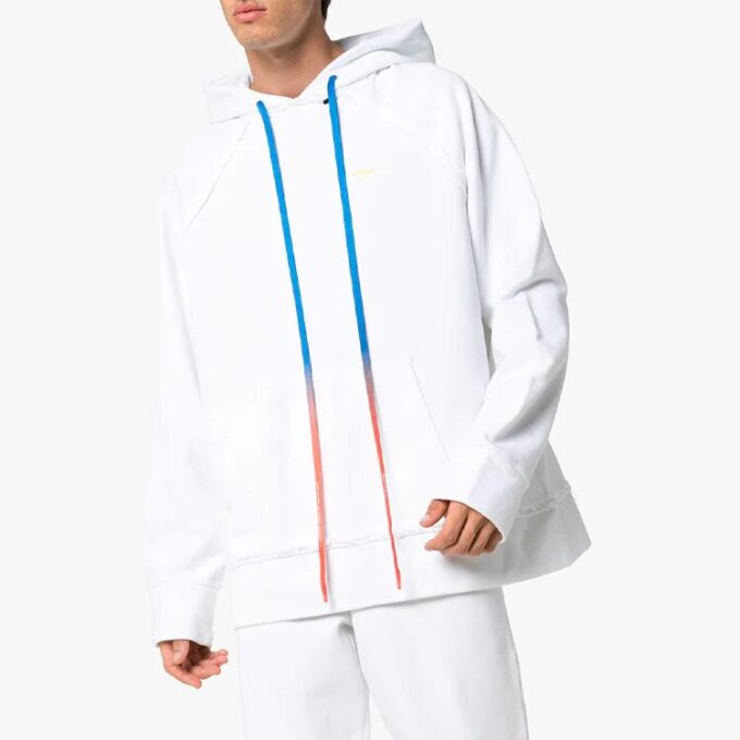 Arrow Gradient Drawstring Loose Fit White