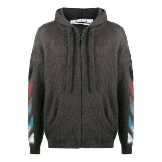 Arrow Knit Hooded Sweater Men’ s Grey