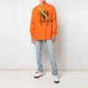 Arrow Logo Pattern Printing Long Sleeves Orange