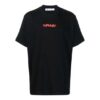 Arrow Logo Pattern Printing Short Sleeve Loose Fit Black