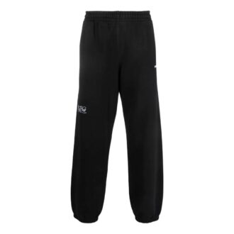 Arrow Logo Printing Athleisure Casual Sports Pants Black