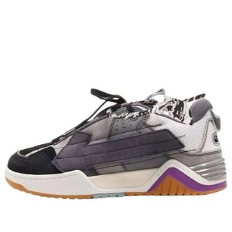 Arrow Panelled Skate Low-Top Sneaker “Black Grey Brown”